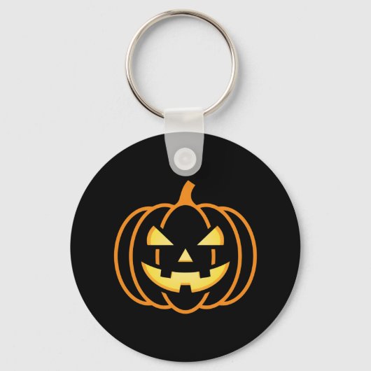 Klassieke Jack-O'-Lantern Halloween Sleutelhanger (Voorkant)