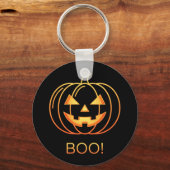 Klassieke Jack-O'-Lantern Halloween Sleutelhanger (Achterkant)