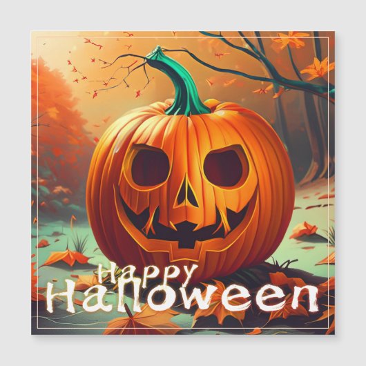 Klassieke Jack-o-Lantern Herfst Bos Scene (Voorkant)