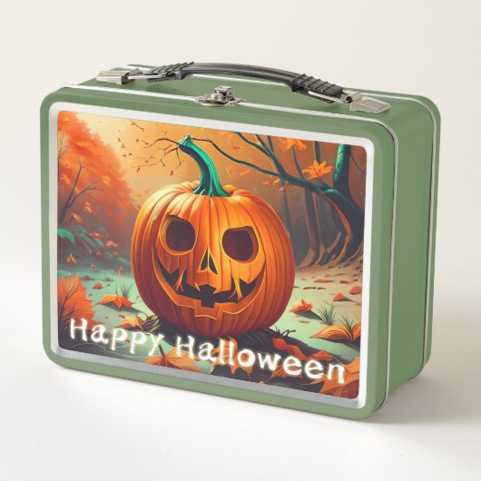 Klassieke Jack-o-Lantern Herfst Bos Scene (Voorkant)