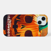 Klassieke Jack-o-Lantern Herfst Bos Scene iPhone 15 Case (Achterkant horizontaal)