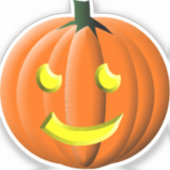 Klassieke Jack-O-Lantern Sticker (Voorkant)