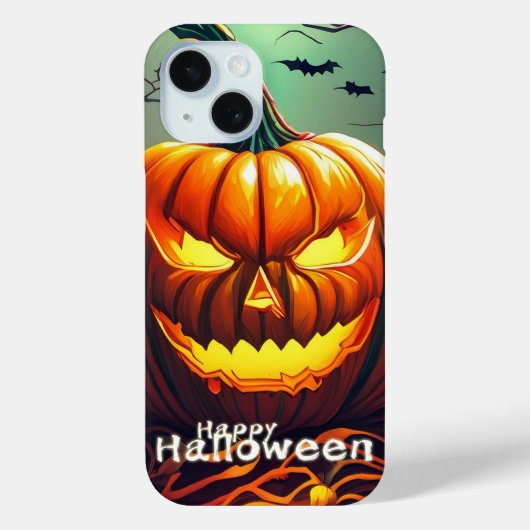 Klassieke Jack-o-Lantern Vleermuizen Gedraaide Boo Case-Mate iPhone Case (Achterkant)