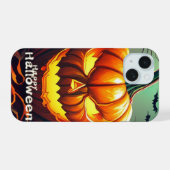Klassieke Jack-o-Lantern Vleermuizen Verwrongen Bo iPhone 15 Case (Achterkant horizontaal)