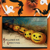 Klassieke Jack O Lanterns Halloween Groeten Kaart