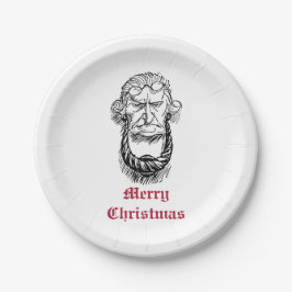 Klassieke Jacob Marley Dickens Een Kerstlied Papieren Bordje
