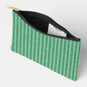 Klassieke Jade Groen Glitter Stijl Verticale Strep Etui (Open)