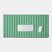 Klassieke Jade Groene Glitter Stijl Verticale Stre Bureaumat (Keyboard & Muis)