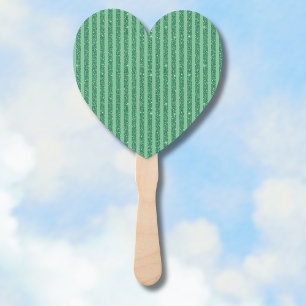 Klassieke Jade Groene Glitter Stijl Verticale Stre Handwaaier