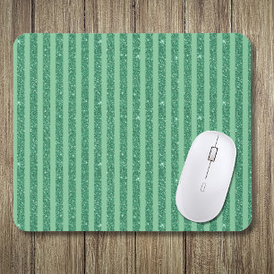 Klassieke Jade Groene Glitter Stijl Verticale Stre Muismat