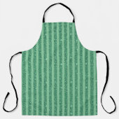 Klassieke Jade Groene Glitter Stijl Verticale Stre Schort (Voorkant)