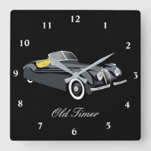 Klassieke jaguar Car 'Old Timer'-wandklok