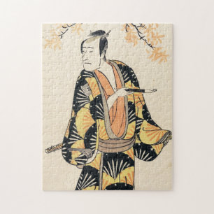 Klassieke japanese legendarische krijger samurai legpuzzel