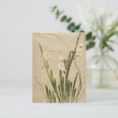 Klassieke japanse bloemen kunst briefkaart (Staand voorkant)