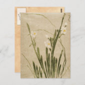 Klassieke japanse bloemen kunst briefkaart (Voorkant / Achterkant)