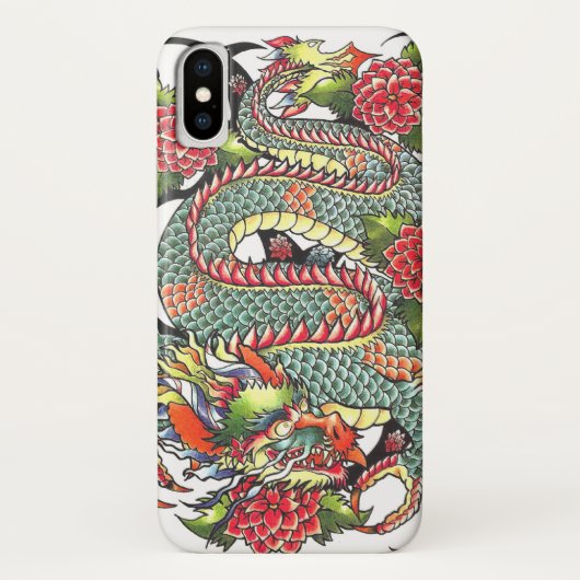 Klassieke  japanse drakenTattoo Case-Mate iPhone Case (Achterkant)