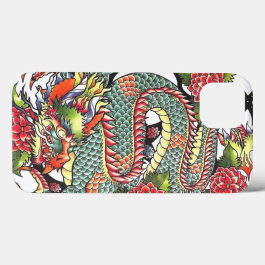 Klassieke japanse drakenTattoo Case-Mate iPhone Case (Achterkant (horizontaal))