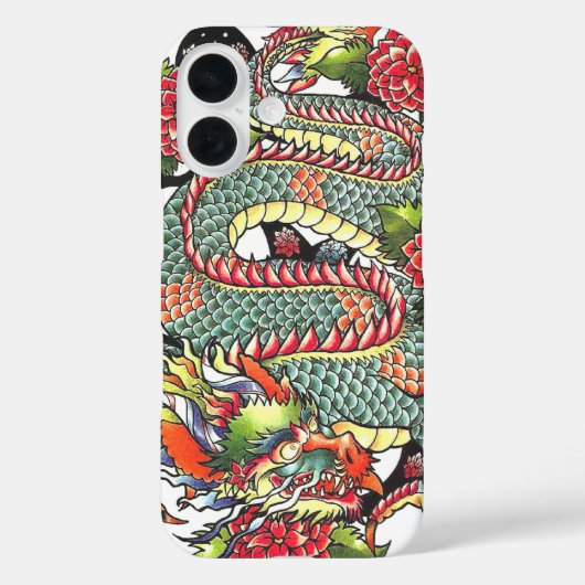 Klassieke  japanse drakenTattoo Case-Mate iPhone Case (Achterkant)