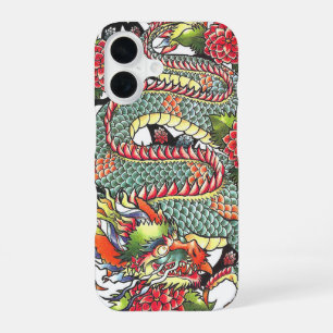 Klassieke japanse drakenTattoo iPhone 16 Hoesje