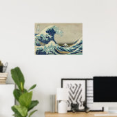 Klassieke Japanse Kunst, De Grote Golf door Hokusa Poster (Thuiskantoor)