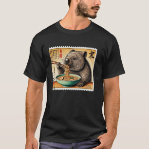 Klassieke Japanse Kunst Postzegel Wilde Dieren Sch T-shirt