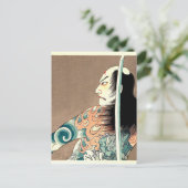 Klassieke Japanse Legendary Samurai Warrior Art Briefkaart (Staand voorkant)