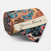 Klassieke Japanse Legendary Warrior Dragon art Stropdas (Opgerold)