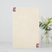 Klassieke japanse rode draak tattoo briefpapier (Staand voorkant)