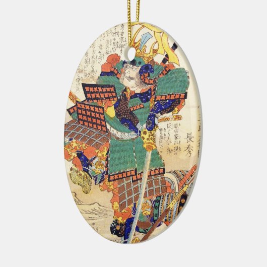 Klassieke  Japanse Samurai Warrior General Keramisch Ornament (Links)