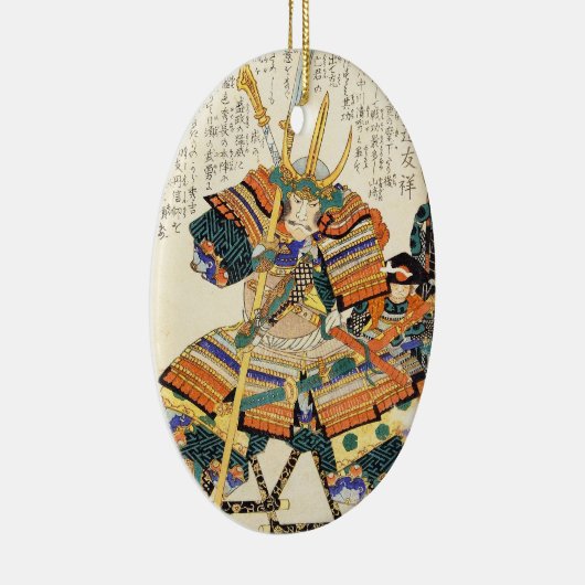 Klassieke  Japanse Samurai Warrior General Keramisch Ornament (Rechts)