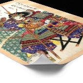 Klassieke  Japanse Samurai Warrior General Poster (Hoek)