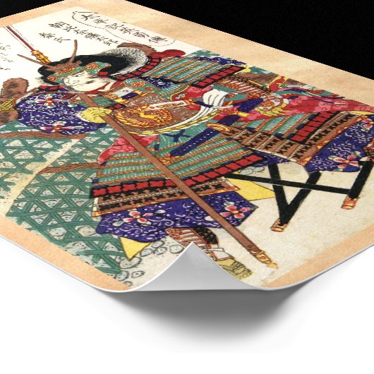 Klassieke  Japanse Samurai Warrior General Poster (Hoek)