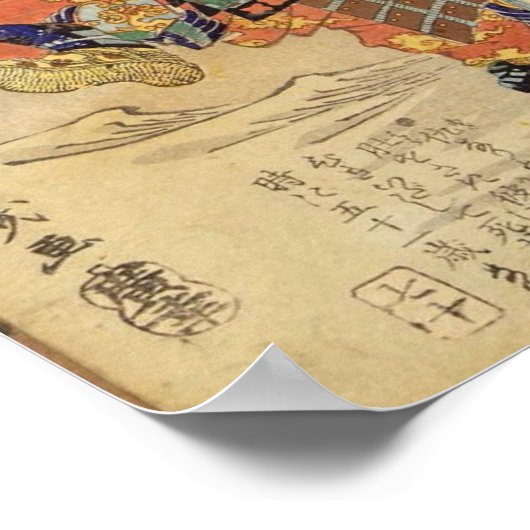 Klassieke Japanse Samurai Warrior General Poster (Hoek)