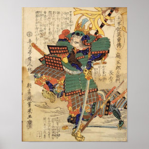 Klassieke Japanse Samurai Warrior General Poster