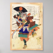 Klassieke  Japanse Samurai Warrior General Poster (Voorkant)