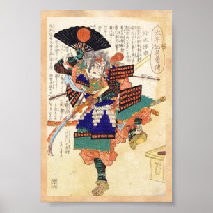 Klassieke  Japanse Samurai Warrior General Poster