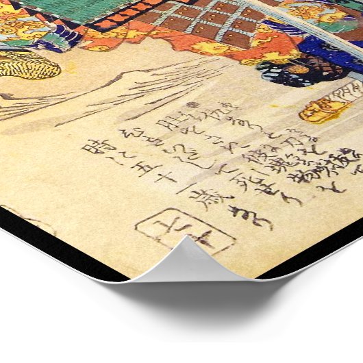 Klassieke  Japanse Samurai Warrior General Poster (Hoek)