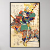Klassieke  Japanse Samurai Warrior General Poster (Voorkant)