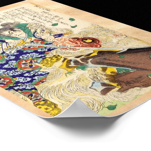 Klassieke  Japanse Samurai Warrior General Poster (Hoek)