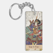 Klassieke  Japanse Samurai Warrior General Sleutelhanger (Voorkant Links)