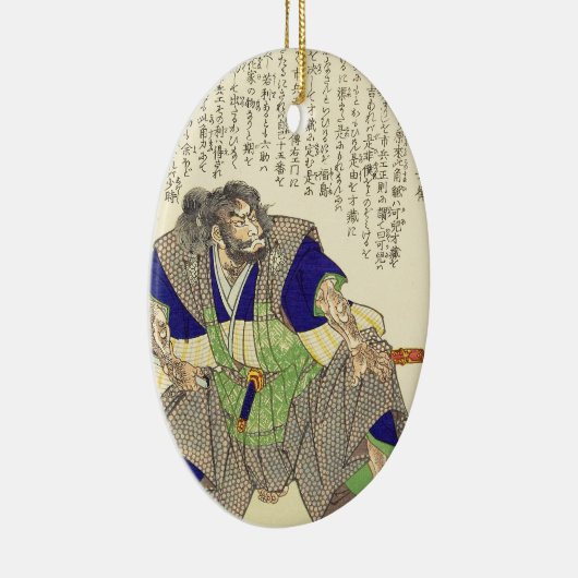 Klassieke  Japanse Samurai Warrior Ronin Keramisch Ornament (Rechts)