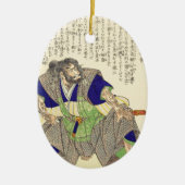 Klassieke  Japanse Samurai Warrior Ronin Keramisch Ornament (Voorkant)