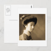  Klassieke Japanse schoonheid Geisha 芸 Japan Briefkaart (Voorkant / Achterkant)