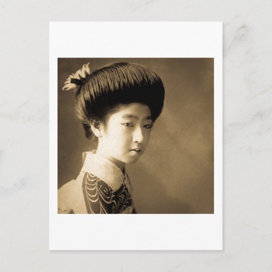  Klassieke Japanse schoonheid Geisha 芸 Japan Briefkaart (Voorkant)
