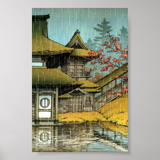 Klassieke Japanse tempelschildering Poster (Voorkant)
