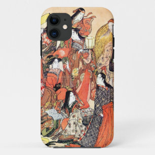 Klassieke japanse  ukiyo-e dames scrollen iPhone 11 hoesje