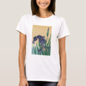 Klassieke  Japanse Ukiyo-e Violet Irises Art T-shirt (Voorkant)