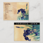 Klassieke  japanse ukiyo-e-violetiriskunst visitekaartje (Voorkant / Achterkant)