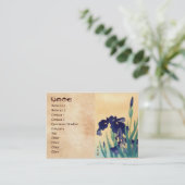 Klassieke  japanse ukiyo-e-violetiriskunst visitekaartje (Staand voorkant)