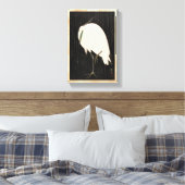 Klassieke  japanse ukiyo-e witte kraankunst canvas afdruk (Insitu (Slaapkamer))